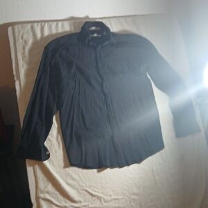 Elliott Men's Black Striped Shirt Small 14 -- 14 1/2